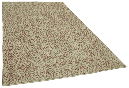 6x9 Beige Turkish Vintage Area Rug - 41641