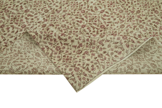 6x9 Beige Turkish Vintage Area Rug - 41641