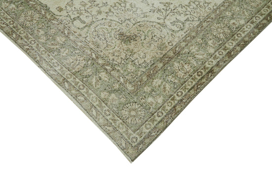 6x9 Beige Turkish Vintage Area Rug - 41644