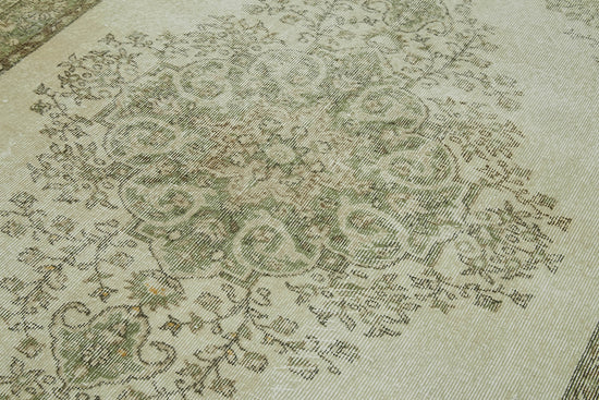 6x9 Beige Turkish Vintage Area Rug - 41644