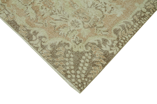 6x9 Beige Turkish Vintage Area Rug - 41648