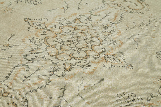 5x8 Beige Turkish Vintage Area Rug - 41649