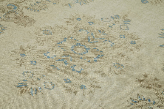6x9 Beige Turkish Vintage Area Rug - 41669