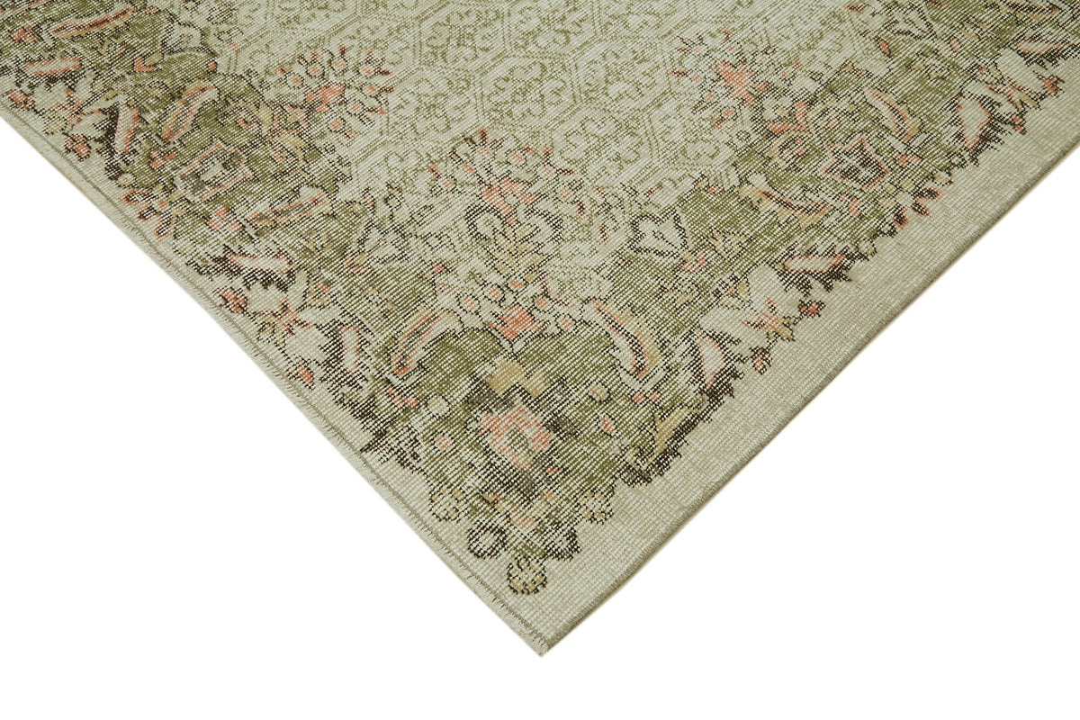 6x10 Beige Turkish Vintage Area Rug - 41676