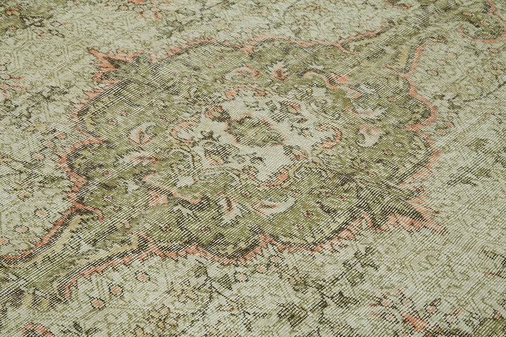 6x10 Beige Turkish Vintage Area Rug - 41676