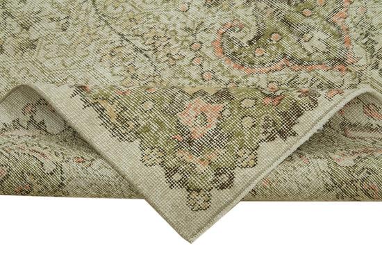 6x10 Beige Turkish Vintage Area Rug - 41676