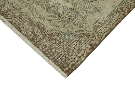 5x9 Beige Turkish Vintage Area Rug - 41688