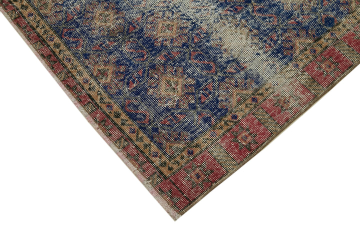 6x9 Beige Turkish Vintage Area Rug - 41699