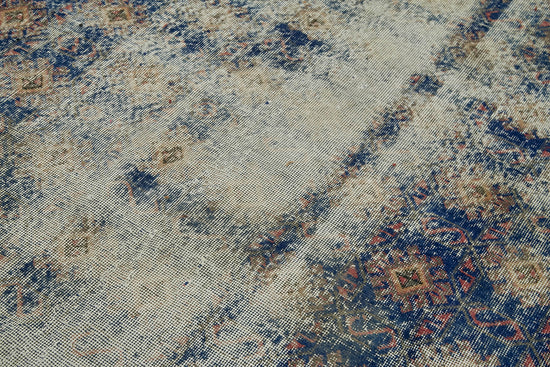 6x9 Beige Turkish Vintage Area Rug - 41699