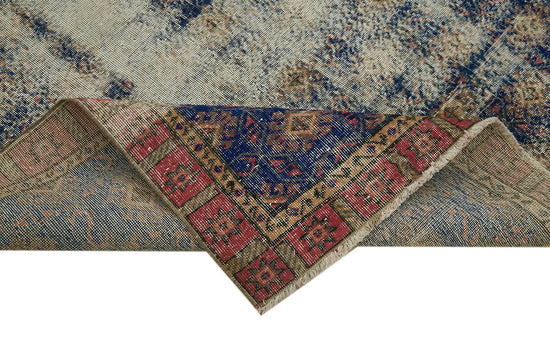 6x9 Beige Turkish Vintage Area Rug - 41699