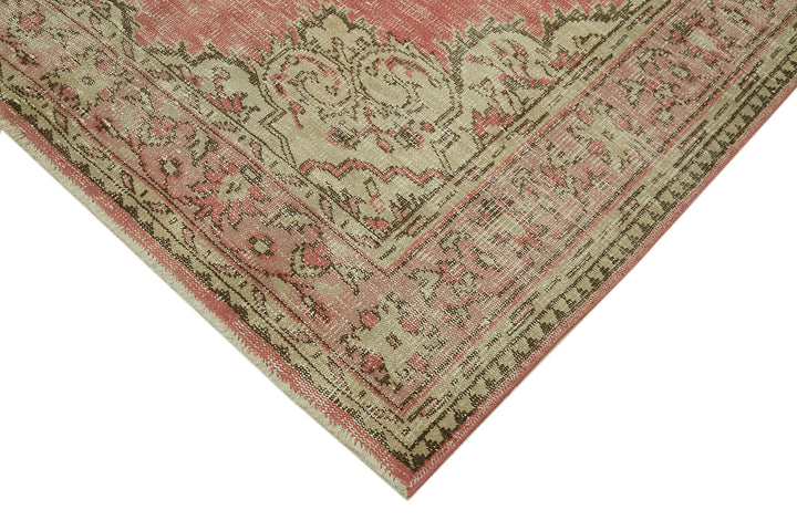 5x9 Beige Turkish Vintage Area Rug - 41712