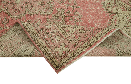 5x9 Beige Turkish Vintage Area Rug - 41712