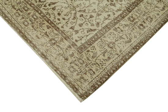 5x9 Beige Turkish Vintage Area Rug - 41737