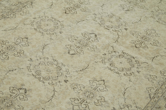 5x9 Beige Turkish Vintage Area Rug - 41747