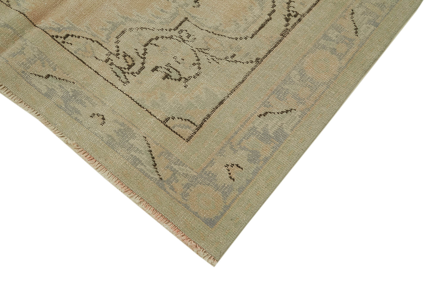 5x8 Beige Turkish Vintage Area Rug - 41750