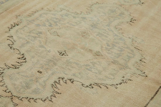 5x8 Beige Turkish Vintage Area Rug - 41750