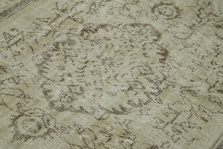 5x8 Beige Turkish Vintage Area Rug - 41751