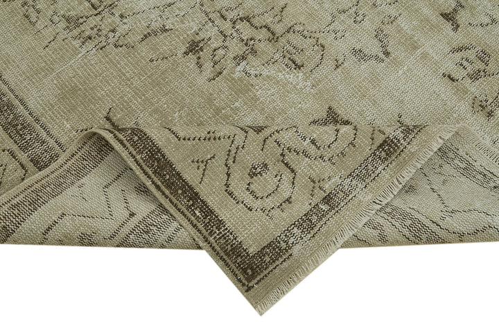 5x8 Beige Turkish Vintage Area Rug - 41751