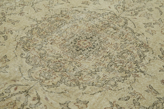 6x10 Beige Turkish Vintage Area Rug - 41752