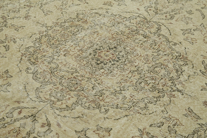 6x10 Beige Turkish Vintage Area Rug - 41752