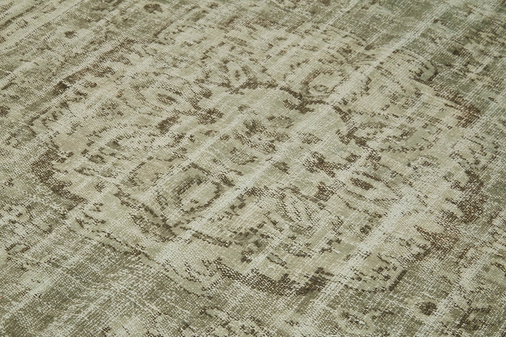 5x9 Beige Turkish Vintage Area Rug - 41753