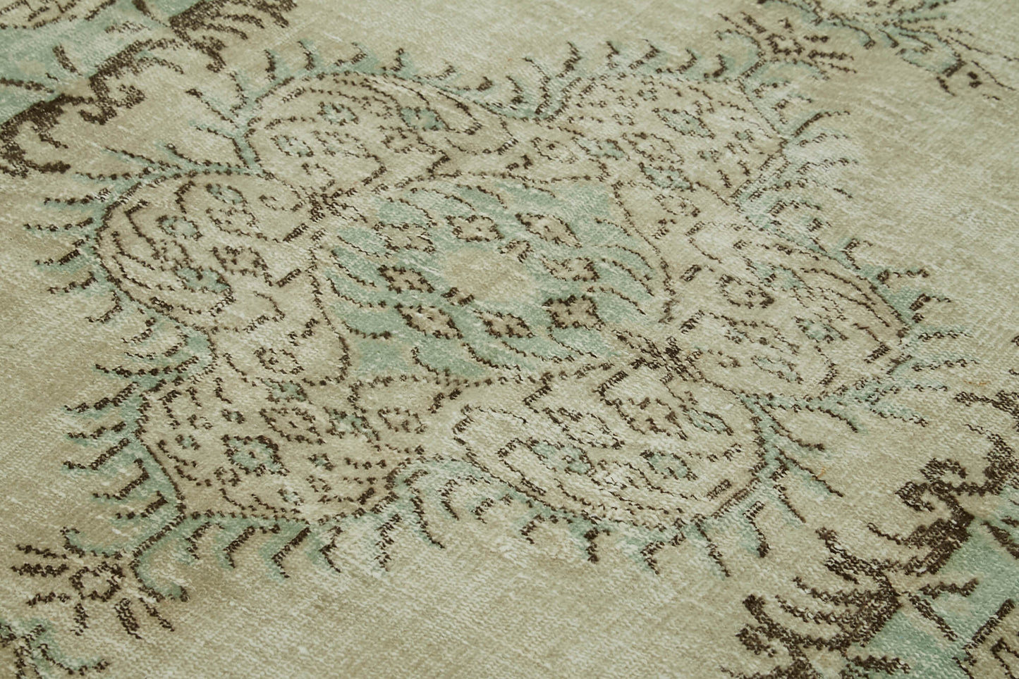 6x8 Beige Turkish Vintage Area Rug - 41760