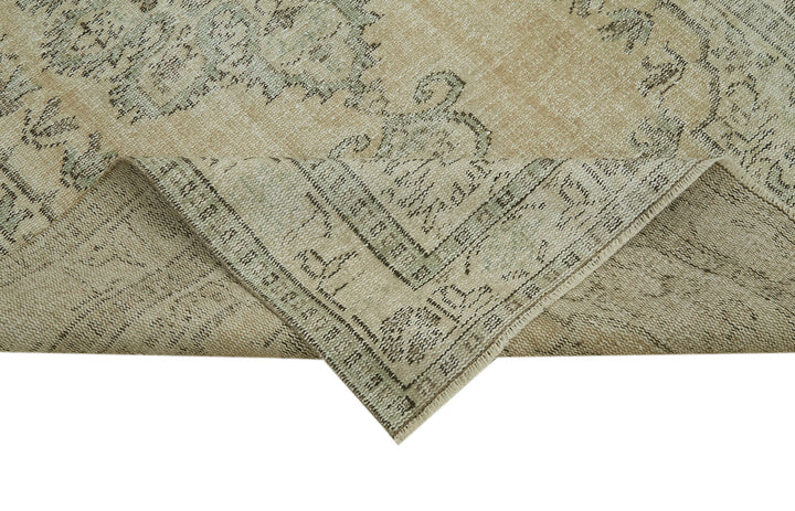 5x8 Beige Turkish Vintage Area Rug - 41765