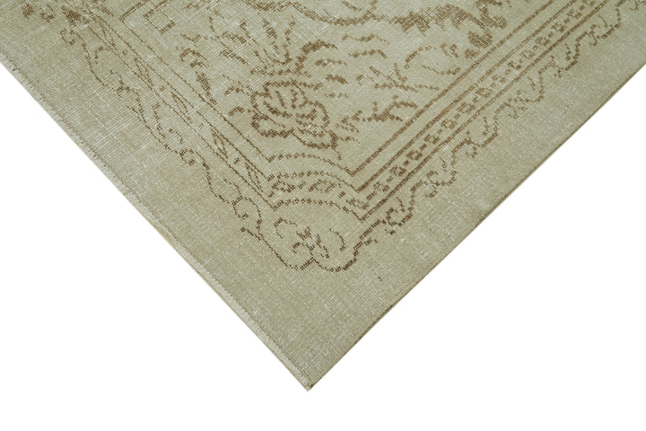 5x9 Beige Turkish Vintage Area Rug - 41769