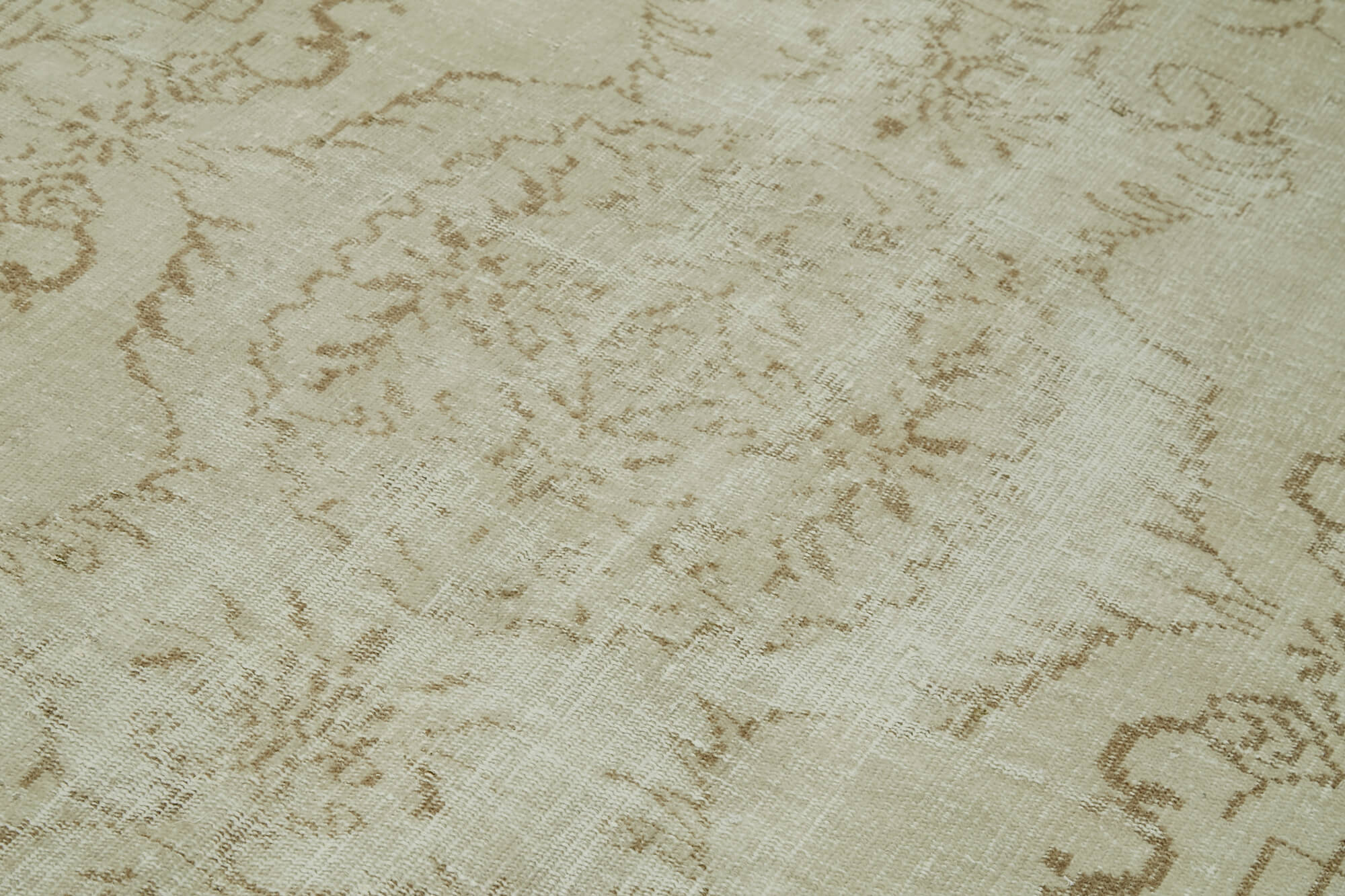 5x9 Beige Turkish Vintage Area Rug - 41769