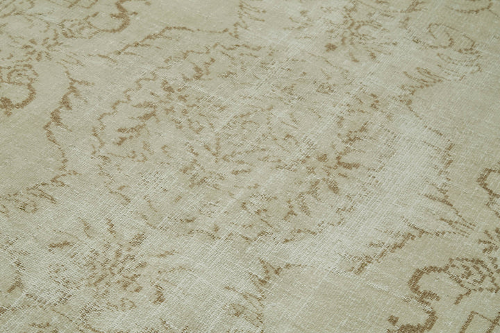 5x9 Beige Turkish Vintage Area Rug - 41769