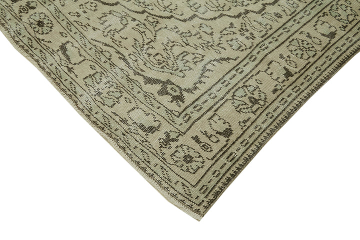6x9 Beige Turkish Vintage Area Rug - 41771