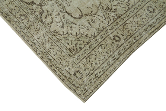 5x9 Beige Turkish Vintage Area Rug - 41773