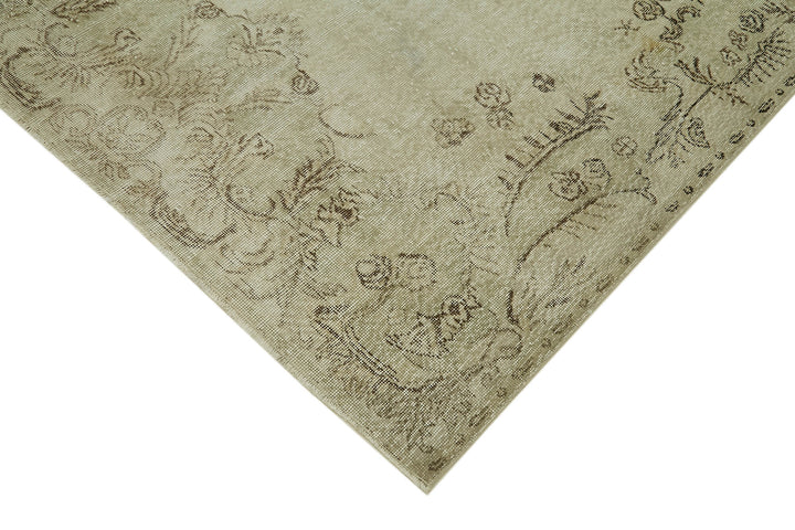 6x9 Beige Turkish Vintage Area Rug - 41785
