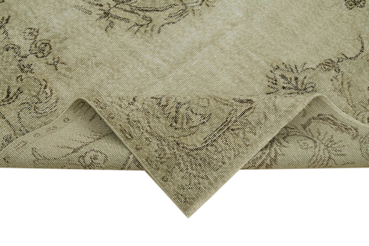 6x9 Beige Turkish Vintage Area Rug - 41785