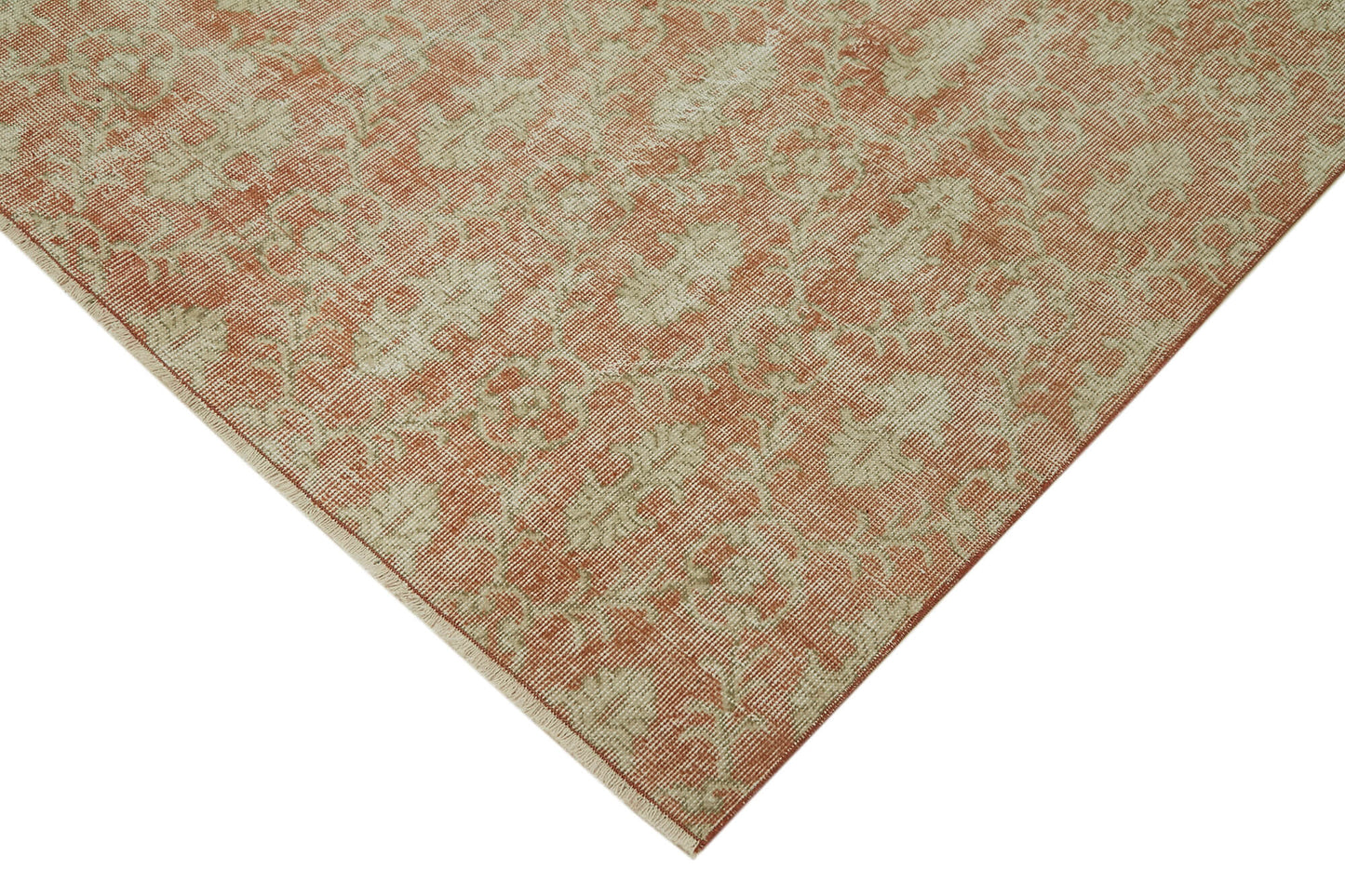 6x9 Beige Turkish Vintage Area Rug - 41787