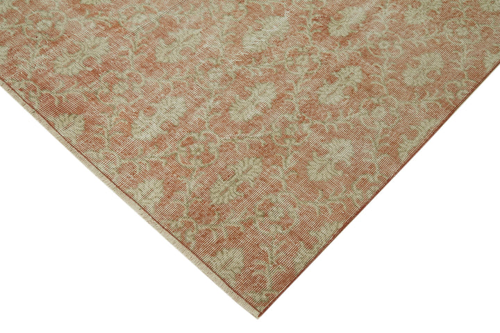 6x9 Beige Turkish Vintage Area Rug - 41787