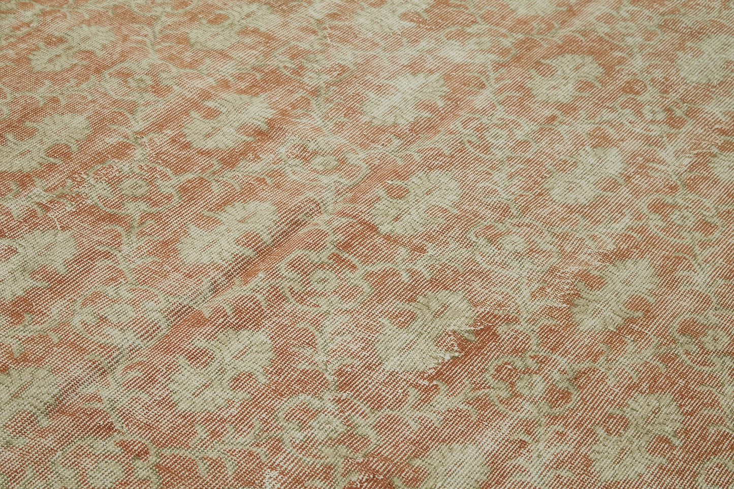 6x9 Beige Turkish Vintage Area Rug - 41787