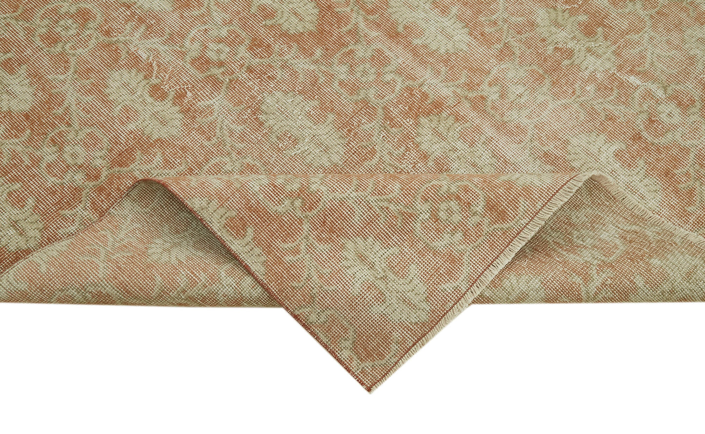 6x9 Beige Turkish Vintage Area Rug - 41787