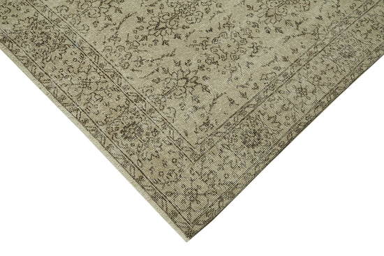 6x9 Beige Turkish Vintage Area Rug - 41792