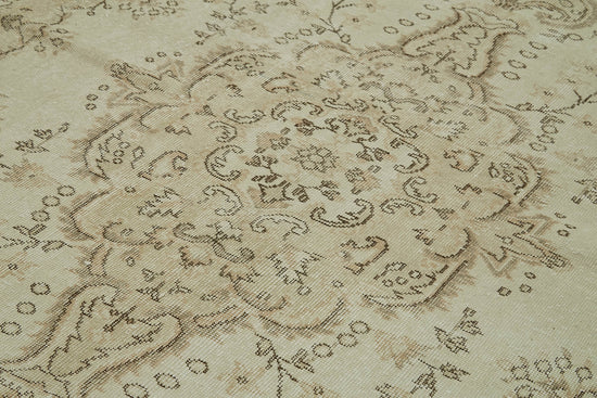 5x10 Beige Turkish Vintage Area Rug - 41794