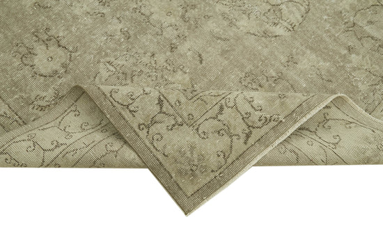 5x9 Beige Turkish Vintage Area Rug - 41799