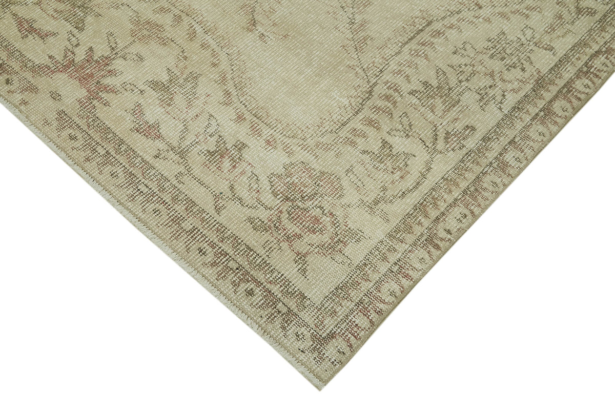 4x9 Beige Turkish Vintage Area Rug - 41800