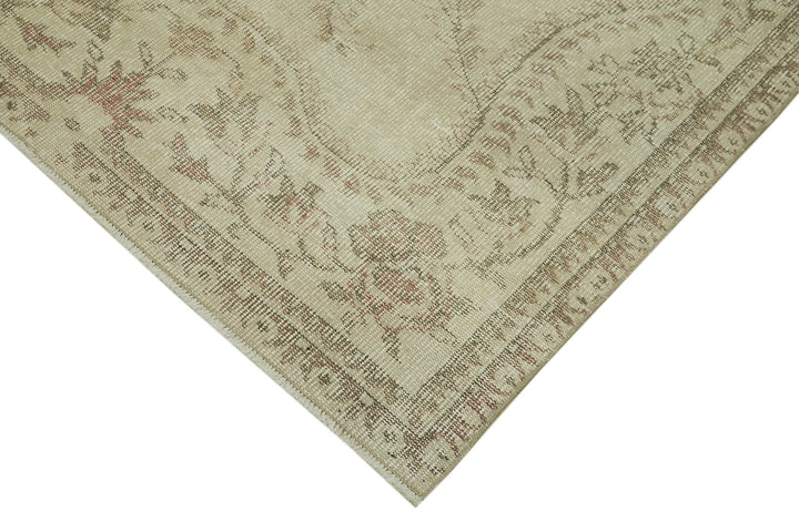 4x9 Beige Turkish Vintage Area Rug - 41800
