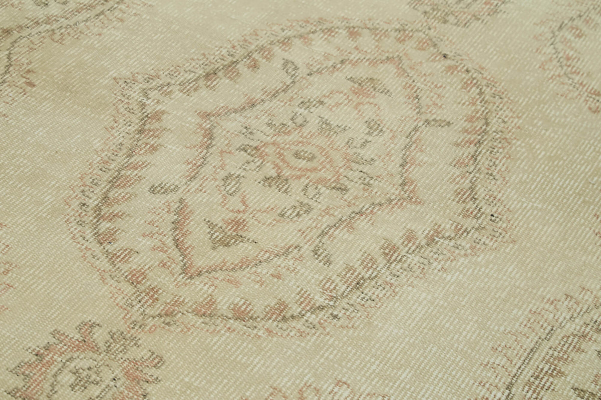 4x9 Beige Turkish Vintage Area Rug - 41800