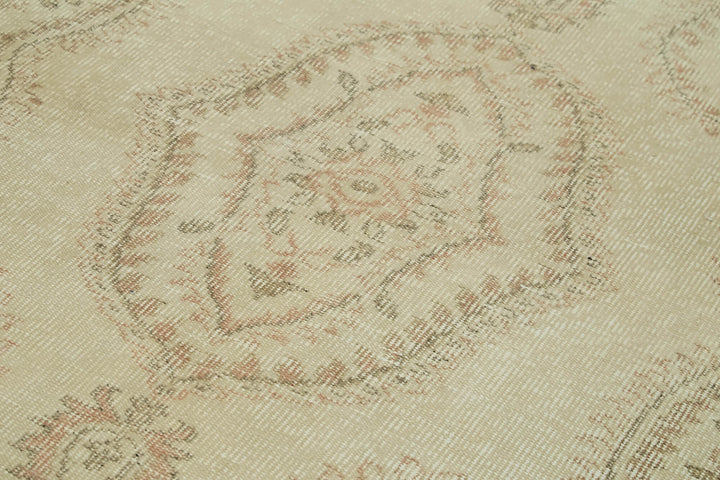 4x9 Beige Turkish Vintage Area Rug - 41800