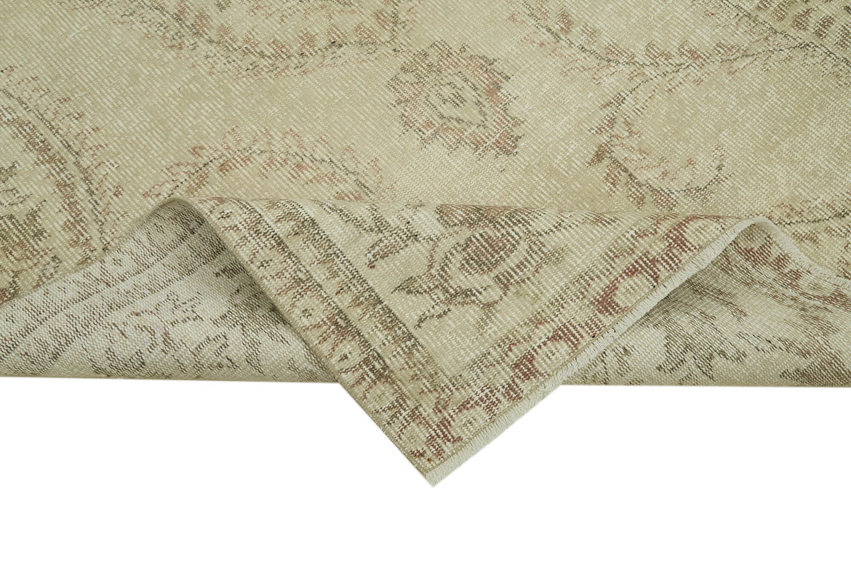 4x9 Beige Turkish Vintage Area Rug - 41800
