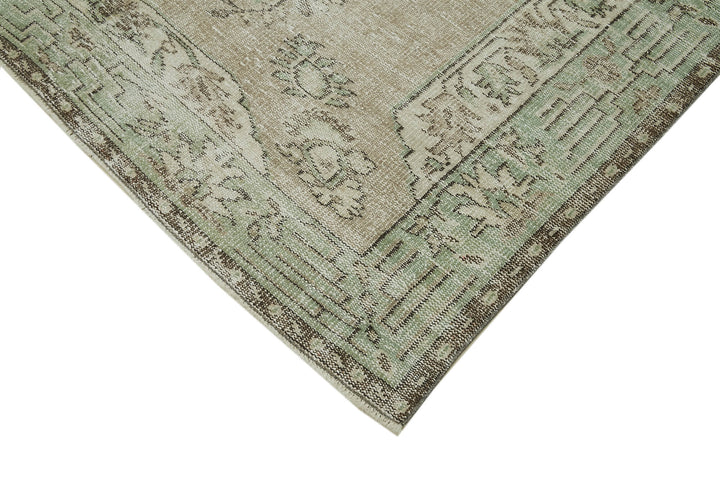6x9 Beige Turkish Vintage Area Rug - 41803