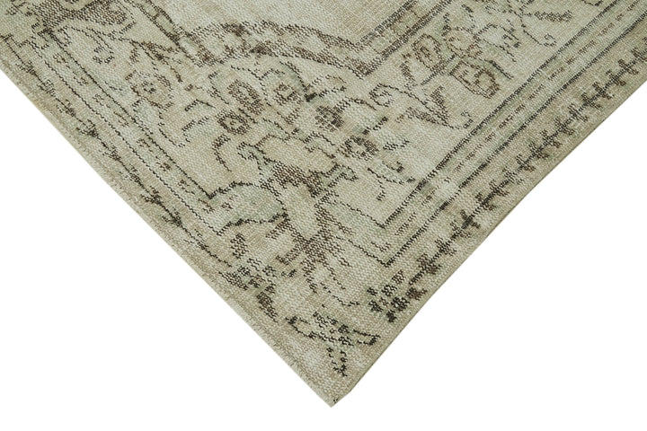 5x8 Beige Turkish Vintage Area Rug - 41811