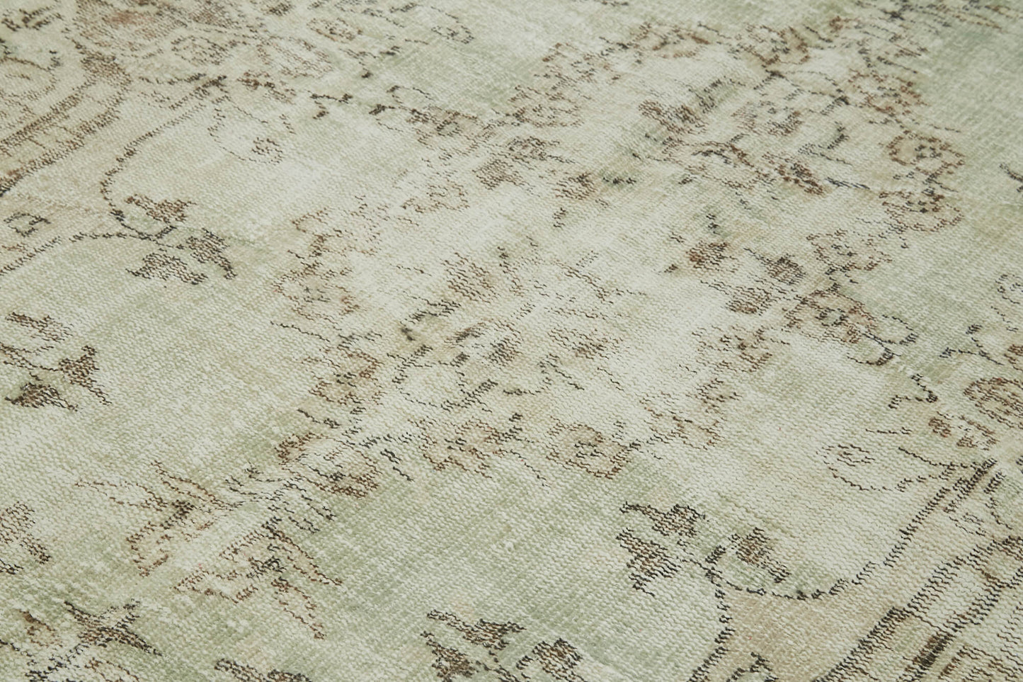 5x8 Beige Turkish Vintage Area Rug - 41811