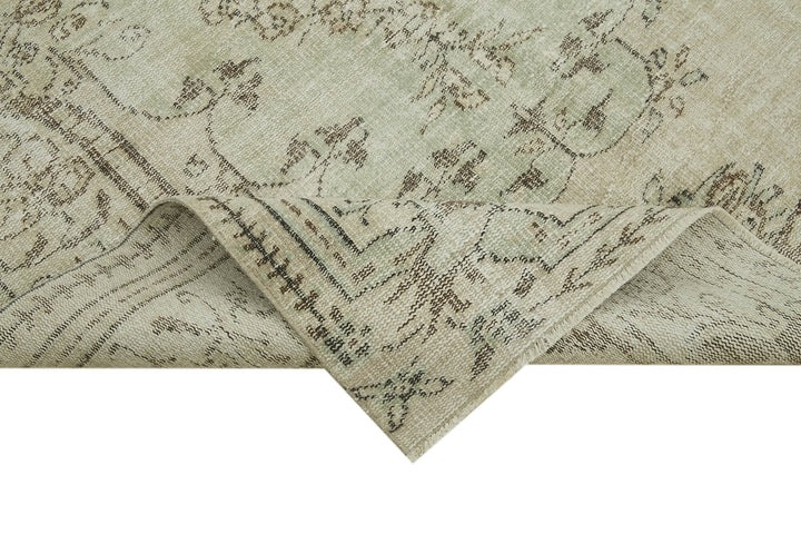 5x8 Beige Turkish Vintage Area Rug - 41811